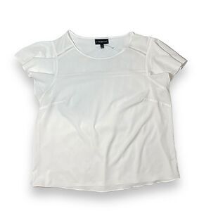 Lane Bryant Cream Flutter Sleeve Blouse Sz 18